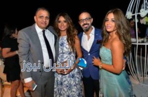 زينة والمنتج أحمد السبكي في حفل الزفاف