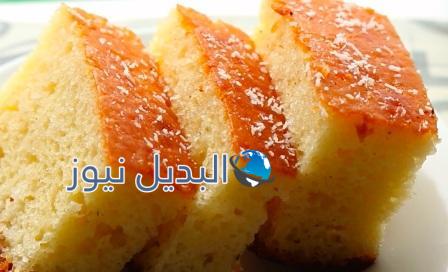 طريقة تحضير كعكة الزبادي مع الشربات الهشة