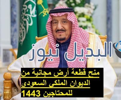 منح قطعة أرض مجانية من الديوان الملكي السعودي
